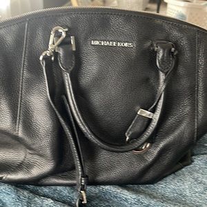 Michael Kors large satchel.  Soft leather with silver hardware.